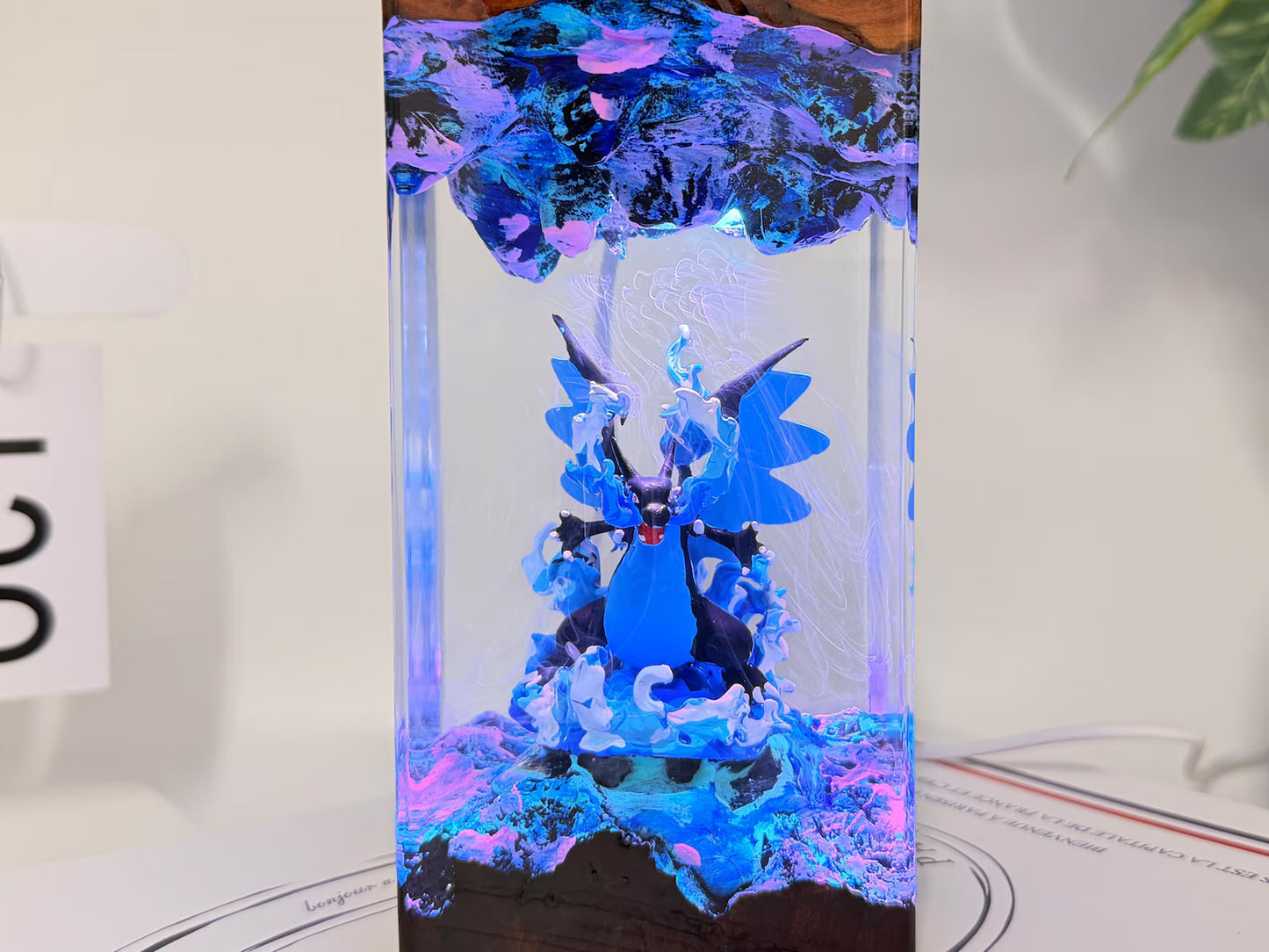 Mega Charizard X Resin Lamp