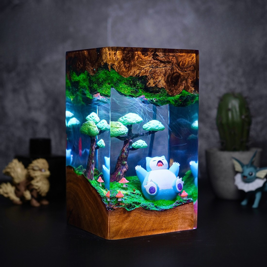 Snorlax Pokemon Resin Lamp