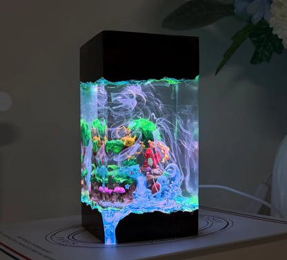 WORLD Resin Lamp