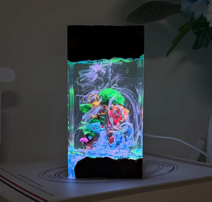 WORLD Resin Lamp