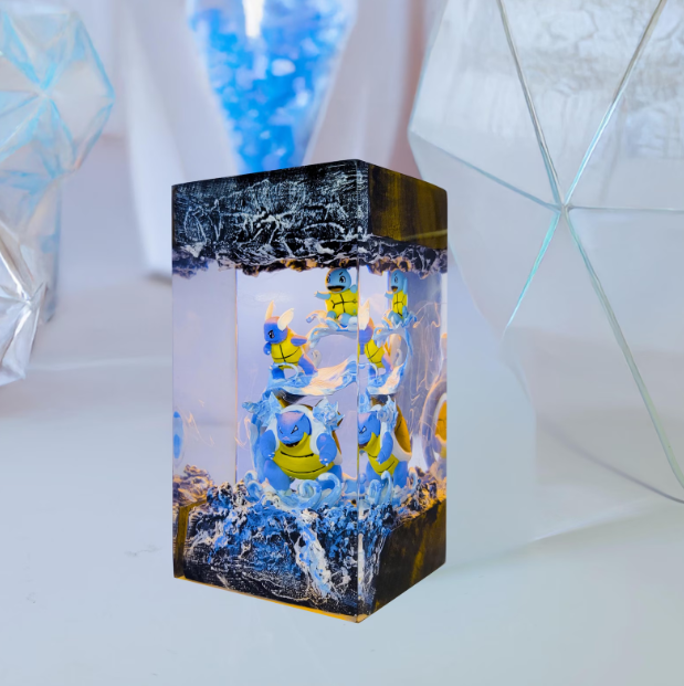 Squirtle Evolution Resin Lamp